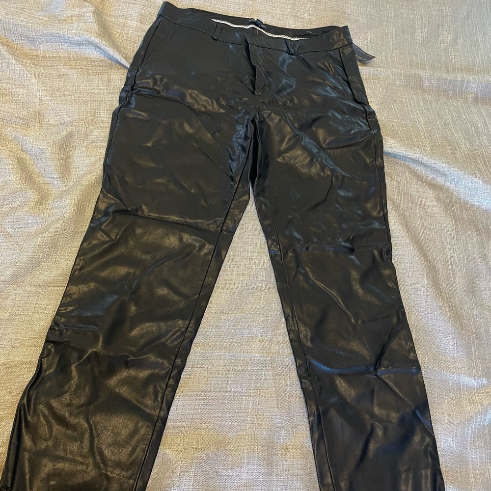 Black Vegan Leather Pants